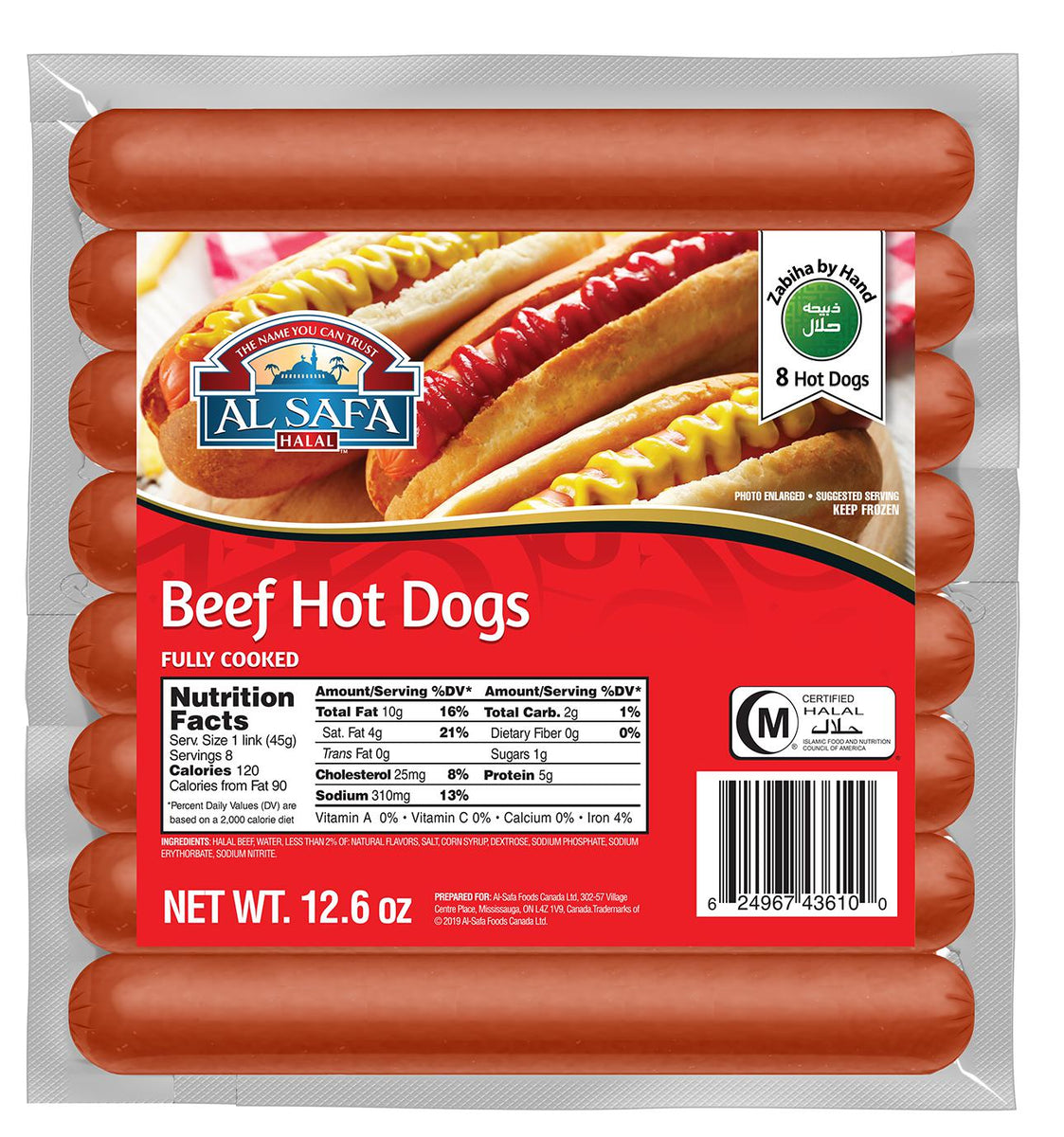 Halal Turkey Hot Dogs  Turkey Hotdogs - Al Safa Halal