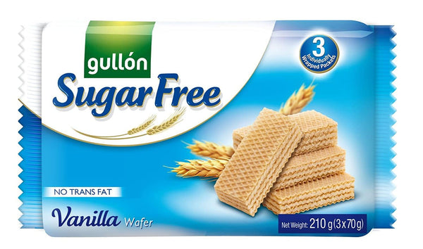 GULLON SUGAR FREE VANILLA WAFER COOKIES-Snacks-MOVE HALAL