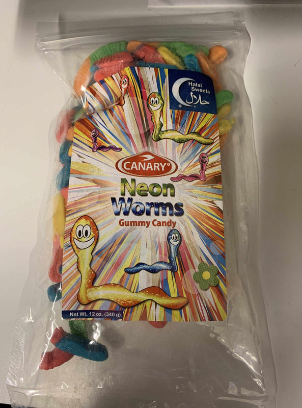 Neon worms gummy candy Halal-Snacks-MOVE HALAL